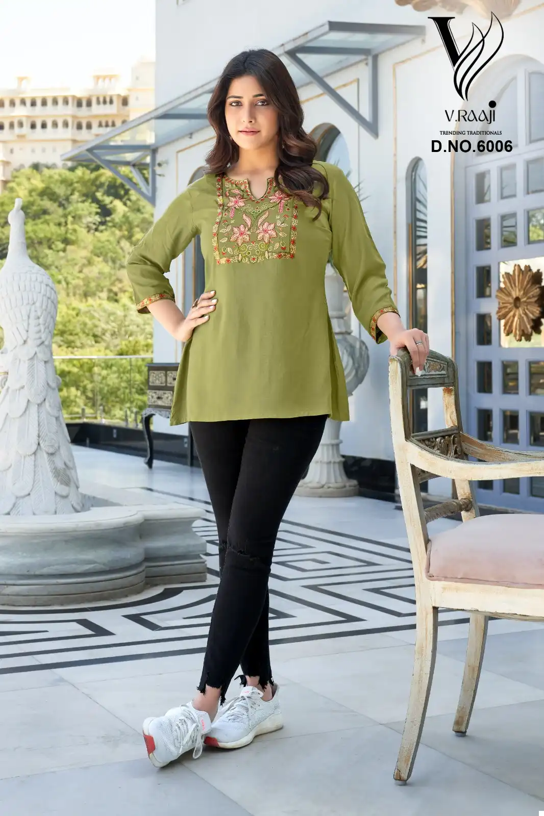 V. Raaji Topsy Viscose Rayon Wholesale Short Top Catalog - Image 4