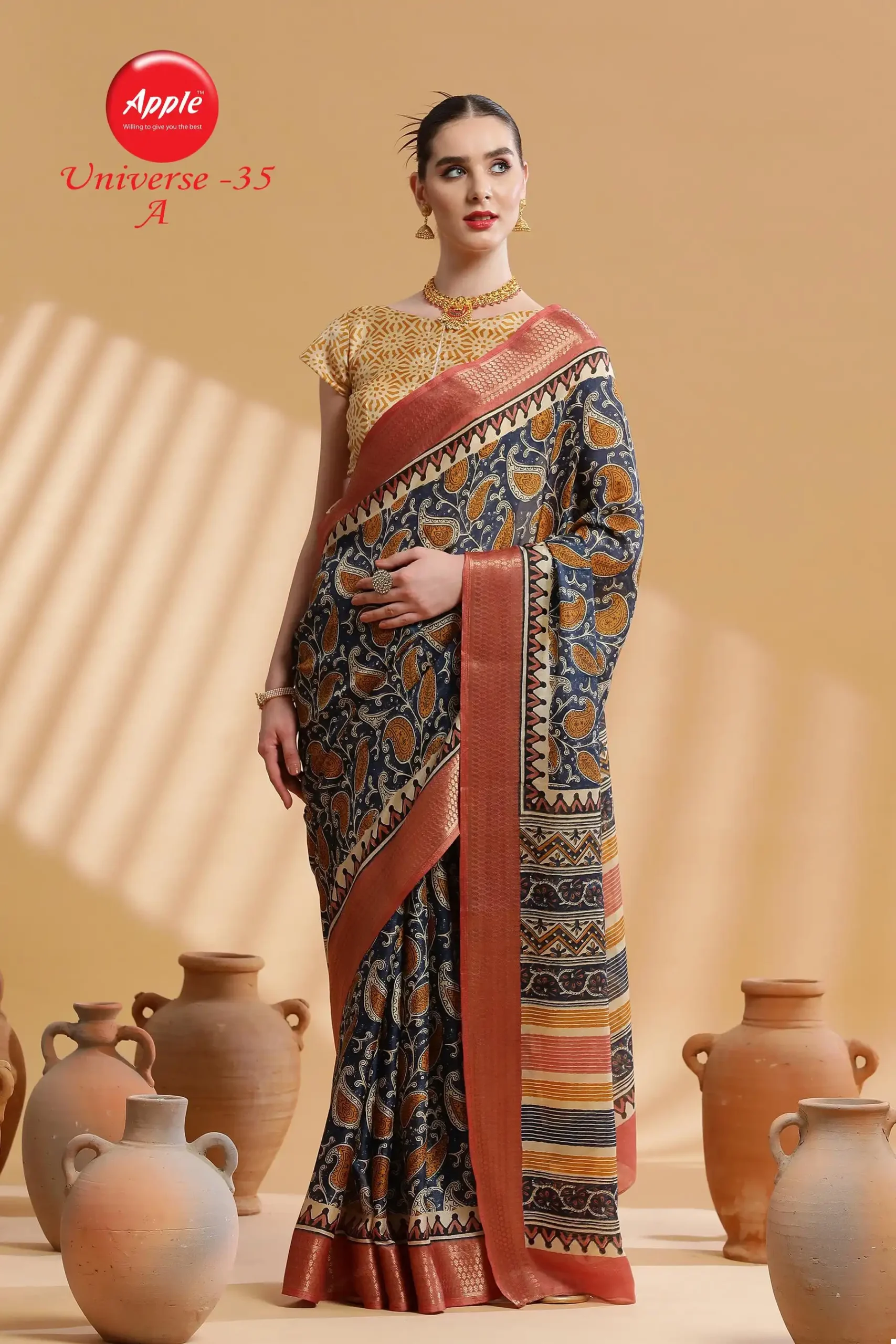 Apple Universe 35 Dola Wholesale Saree Catalog — Wholesale Sarees, MPA wholesale from Surat - Gallery Image 3