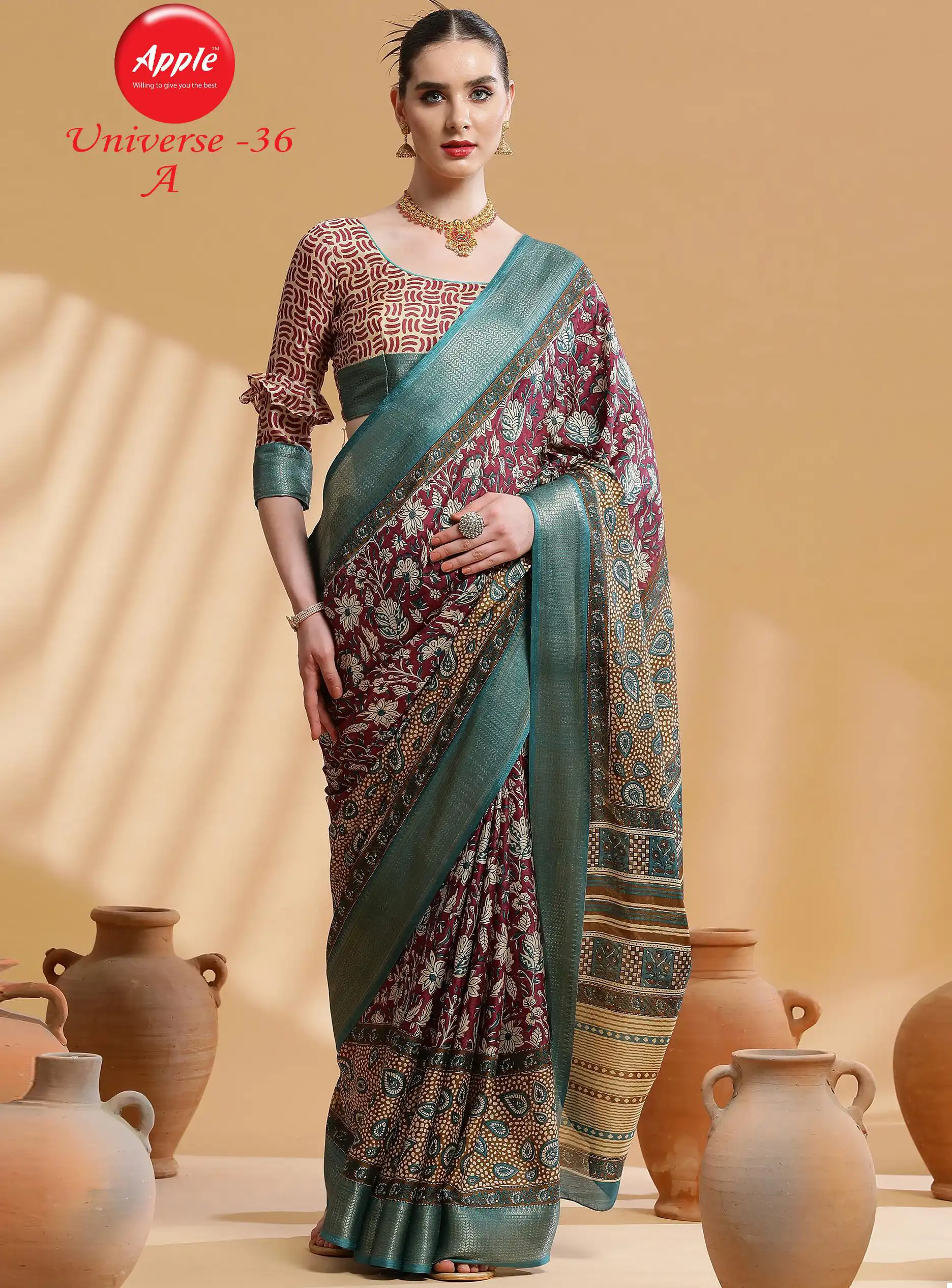 Apple Universe 36 Dola Wholesale Saree Catalog — Wholesale Sarees, MPA wholesale from Surat — view 1