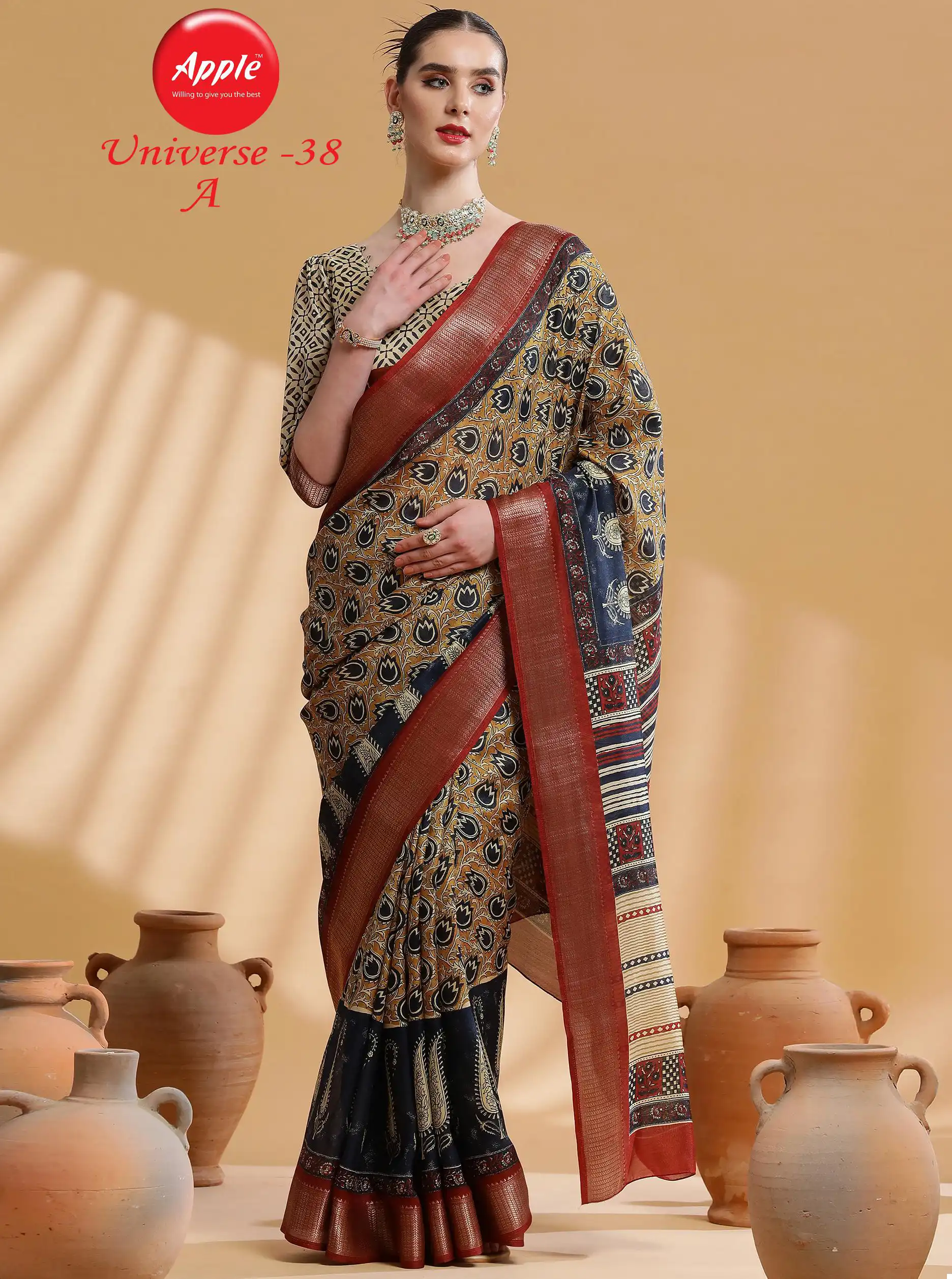 Apple Universe 38 Dola Wholesale Saree Catalog — Wholesale Sarees, MPA wholesale from Surat — view 1