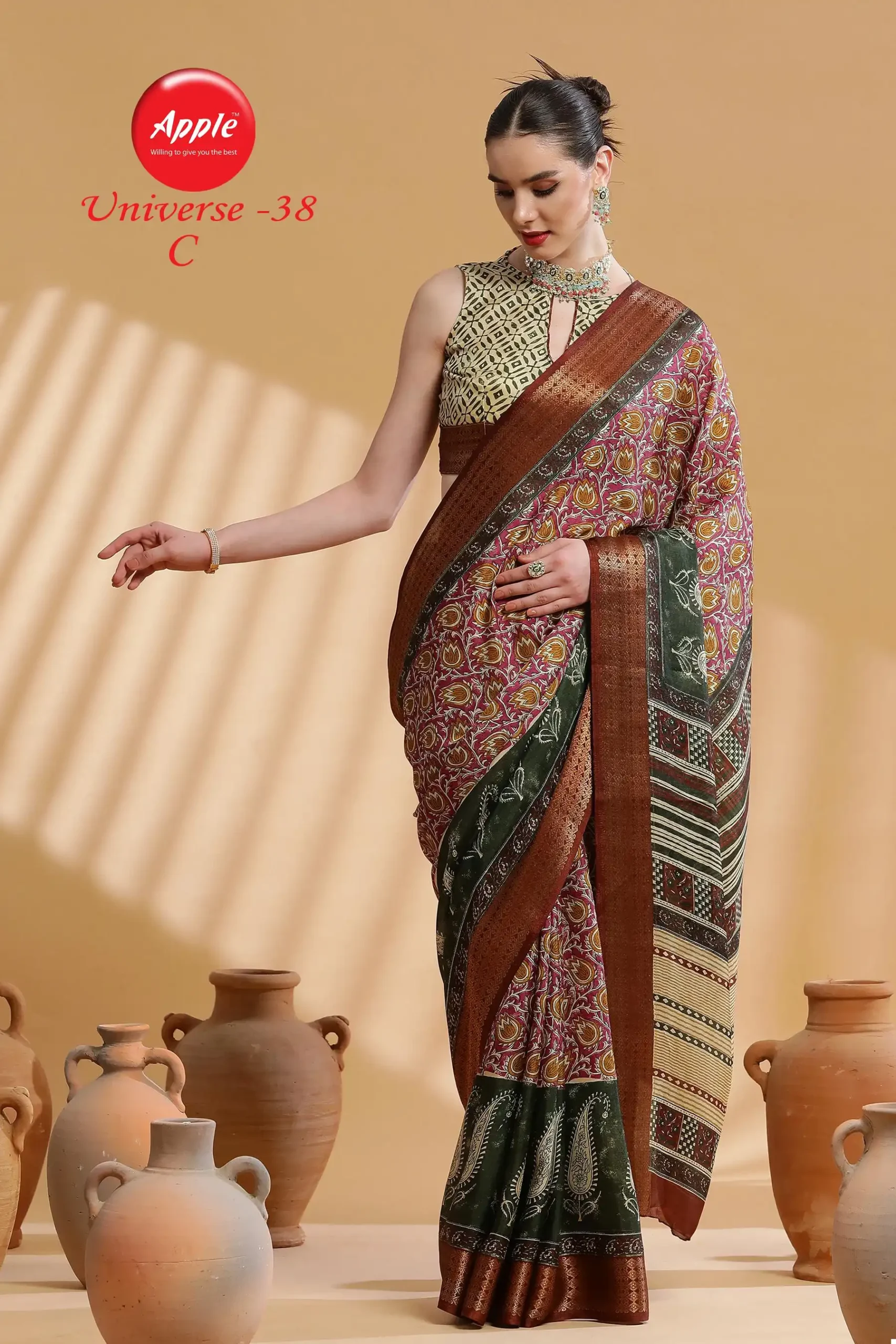 Apple Universe 38 Dola Wholesale Saree Catalog — Wholesale Sarees, MPA wholesale from Surat - Gallery Image 2