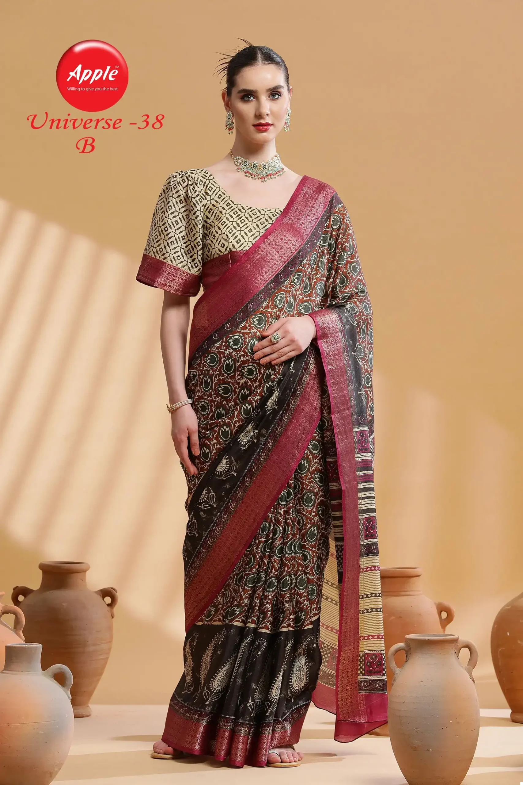 Apple Universe 38 Dola Wholesale Saree Catalog — Wholesale Sarees, MPA wholesale from Surat - Gallery Image 3