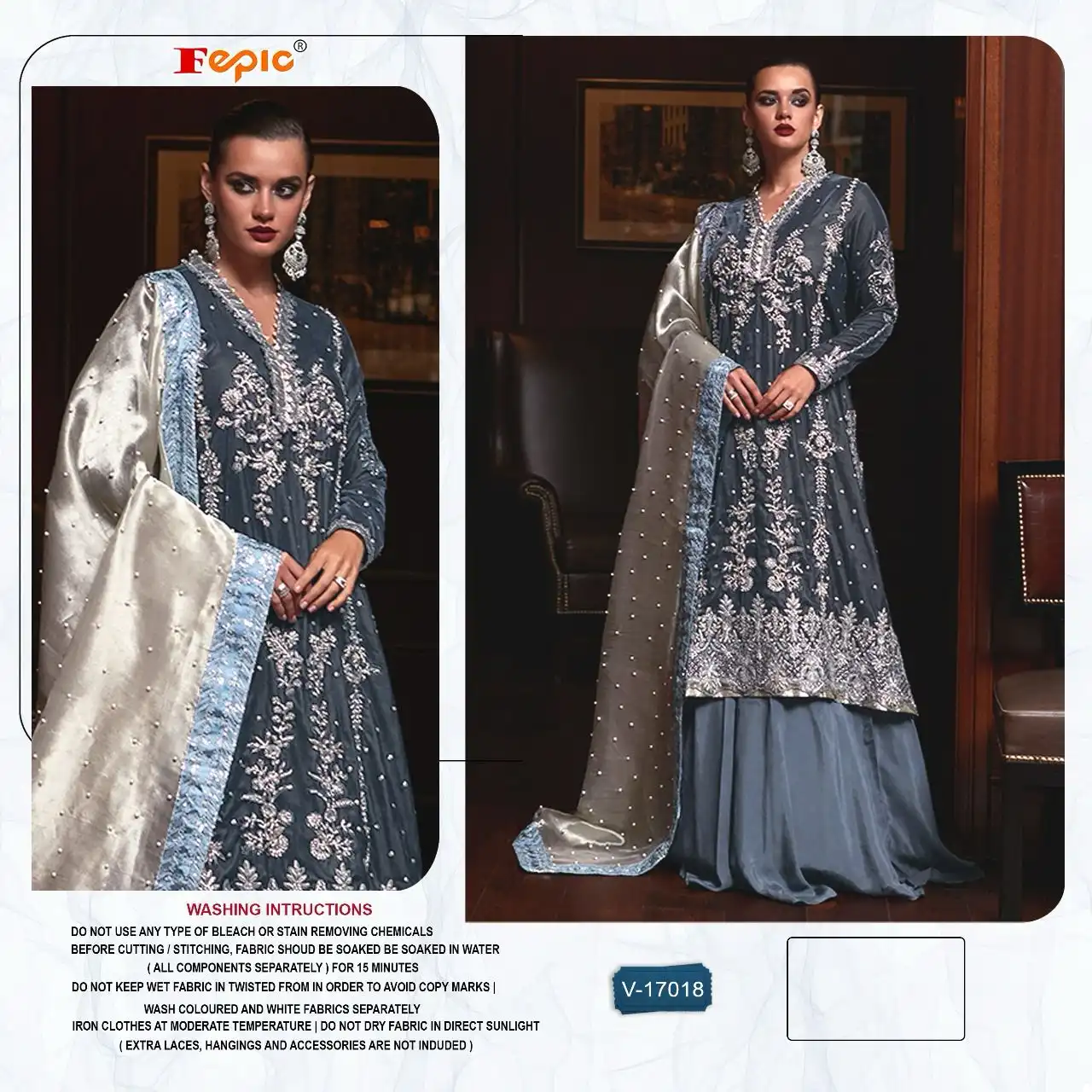 Fepic V 17018 Velvet Wholesale Designer Pakistani Salwar Suit Catalog — Wholesale Salwar Suits, MPA wholesale from Surat - Gallery Image 3