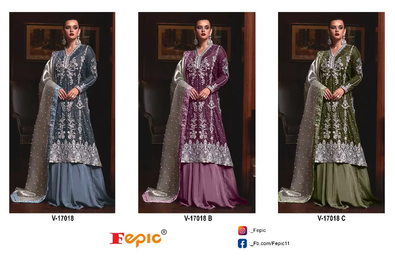 Fepic V 17018 Velvet Wholesale Designer Pakistani Salwar Suit Catalog — Wholesale Salwar Suits, MPA wholesale from Surat — view 7