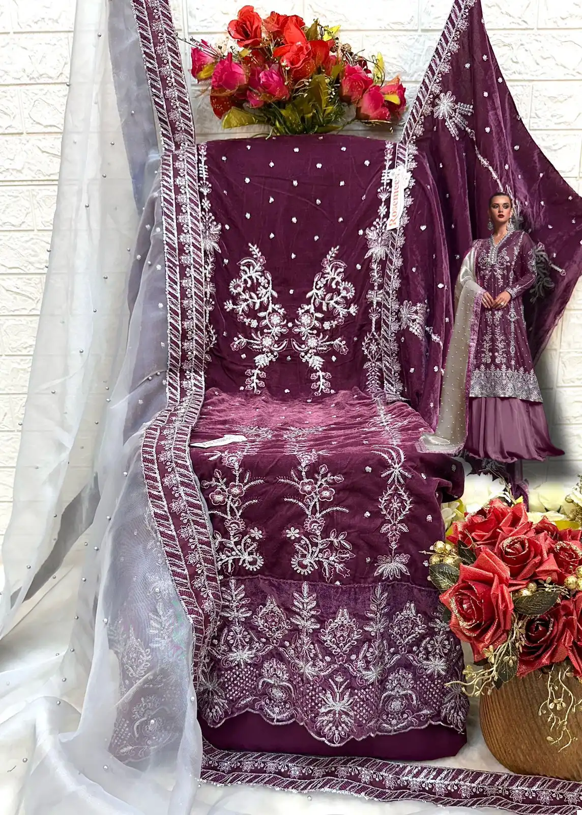 Fepic V 17018 Velvet Wholesale Designer Pakistani Salwar Suit Catalog — Wholesale Salwar Suits, MPA wholesale from Surat - Gallery Image 5