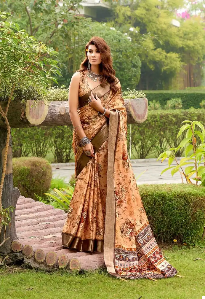 Mahamani Vaani Heavy Tusser Ghincha Silk Wholesale Saree Catalog — Wholesale Sarees, MPA wholesale from Surat - Gallery Image 11