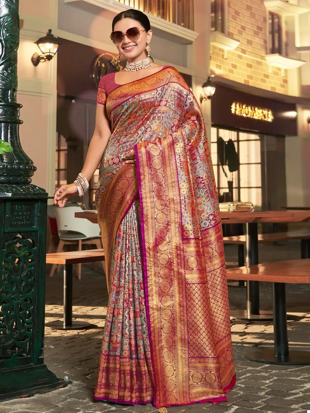 Bunawat Vaibhavi Silk Vol-05 Kanjivaram Silk Wholesale Saree Catalog — Wholesale Sarees, MPA wholesale from Surat - Gallery Image 4