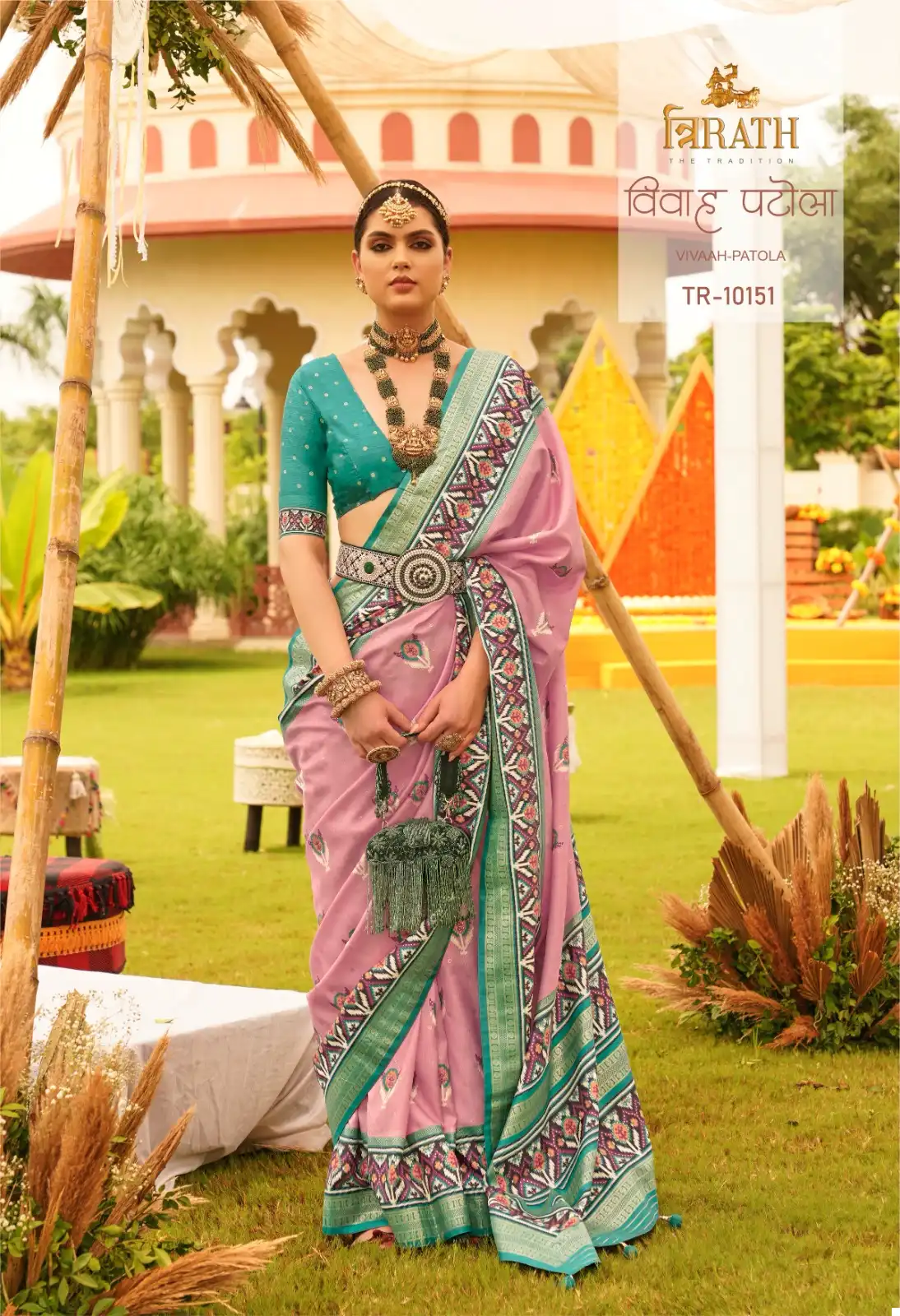Trirath Vivaah Patola Sigma Silk Wholesale Saree Catalog — Wholesale Sarees, MPA wholesale from Surat - Gallery Image 11