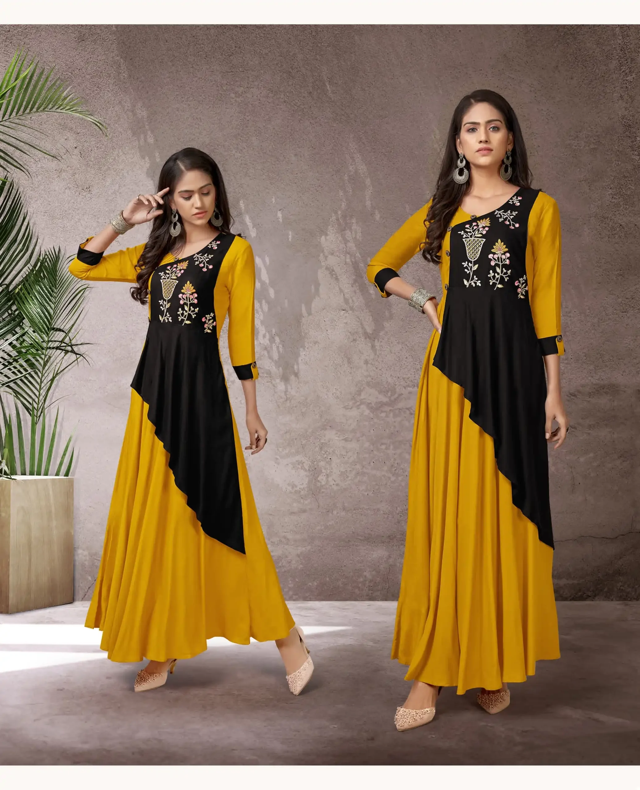 Vardan Designer Fame Vol 1 14Kg Heavy Rayon Wholesale Gown Catalog — Wholesale Kurtis, MPA wholesale from Surat - Gallery Image 2