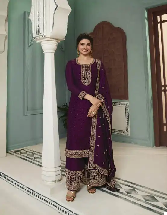 Vinay Shaheen 6 Silk Georgette Wholesale Designer Suits Catalog — Wholesale Salwar Suits, MPA wholesale from Surat - Gallery Image 2