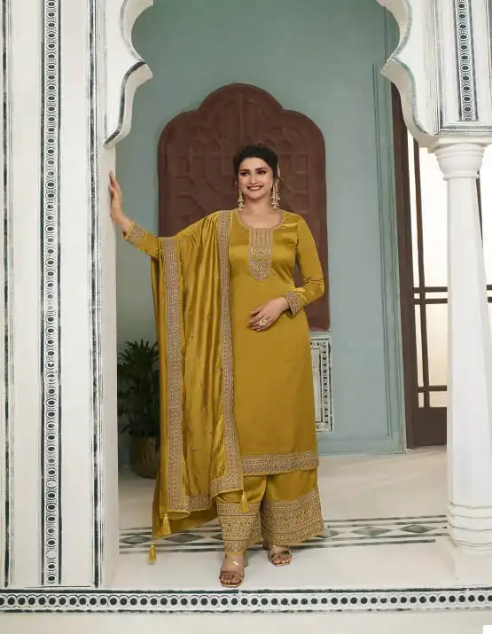 Vinay Shaheen 6 Silk Georgette Wholesale Designer Suits Catalog — Wholesale Salwar Suits, MPA wholesale from Surat - Gallery Image 4