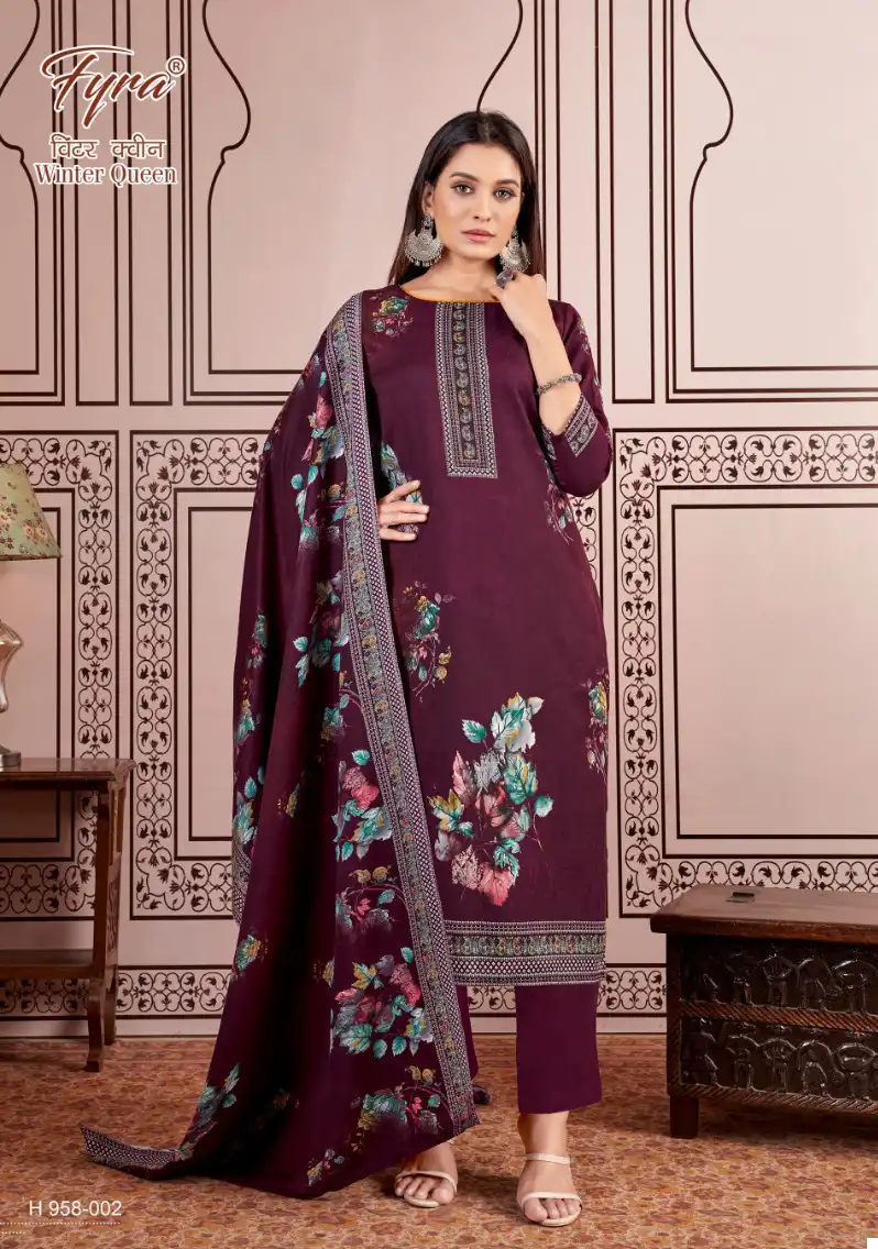 Fyra Winter Queen Pure Pashmina Wholesale Winter Suits Catalog — Wholesale Salwar Suits, MPA wholesale from Surat - Gallery Image 6