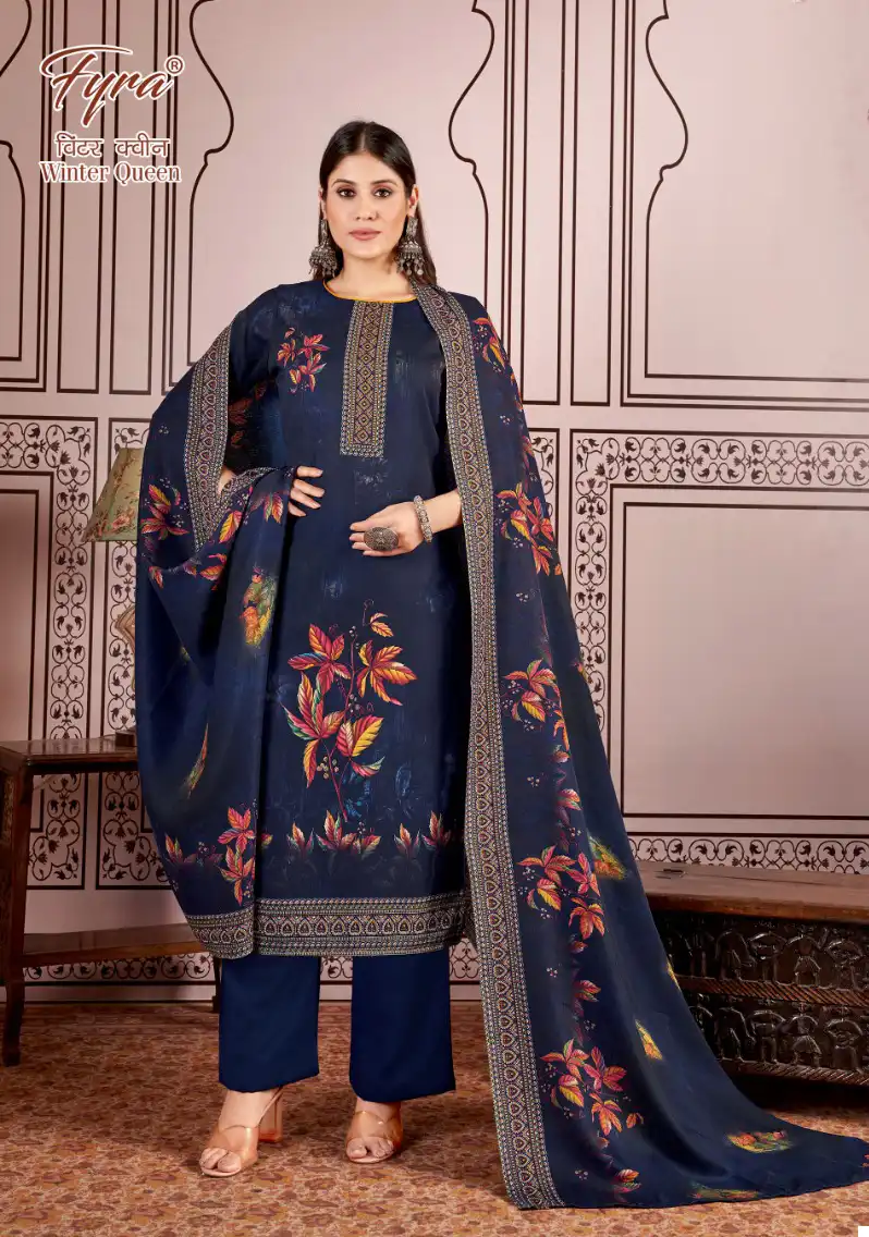 Fyra Winter Queen Pure Pashmina Wholesale Winter Suits Catalog — Wholesale Salwar Suits, MPA wholesale from Surat - Gallery Image 2