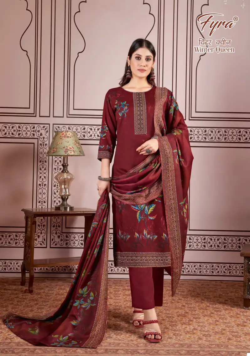 Fyra Winter Queen Pure Pashmina Wholesale Winter Suits Catalog — Wholesale Salwar Suits, MPA wholesale from Surat - Gallery Image 3