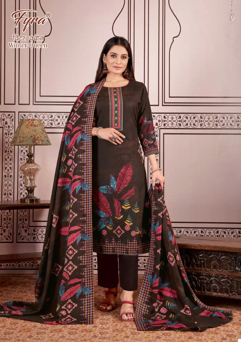 Fyra Winter Queen Pure Pashmina Wholesale Winter Suits Catalog — Wholesale Salwar Suits, MPA wholesale from Surat - Gallery Image 4