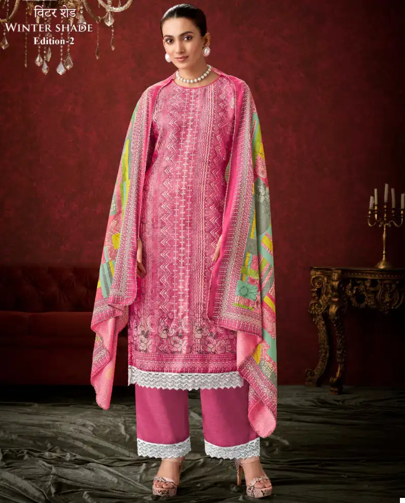 Alok Suits Winter Shade Vol 2 Premium Viscose Pashmina Wholesale Woolen Suits Catalog — Wholesale Salwar Suits, Alok Suit wholesale from Surat — view 1