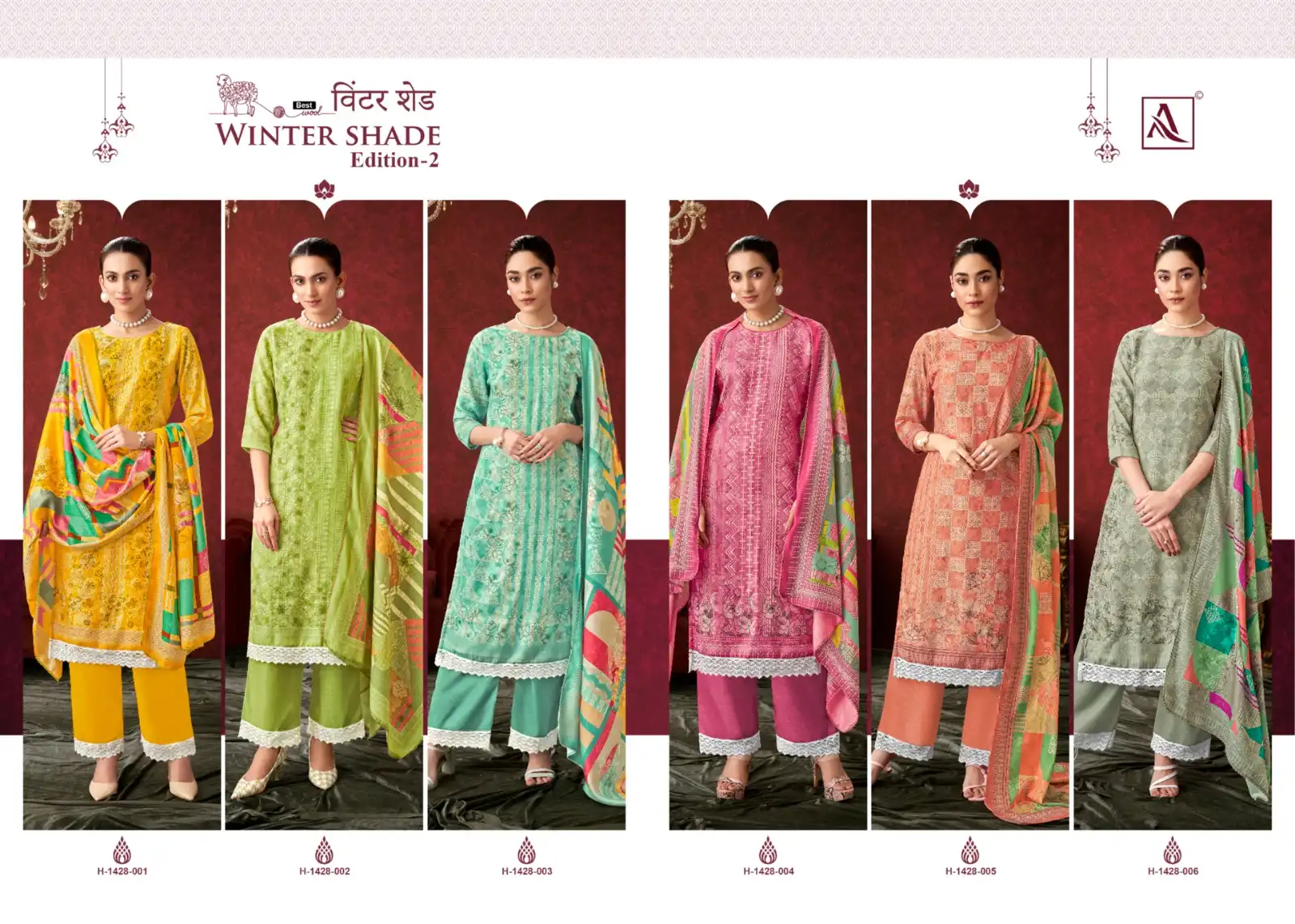 Alok Suits Winter Shade Vol 2 Premium Viscose Pashmina Wholesale Woolen Suits Catalog — Wholesale Salwar Suits, Alok Suit wholesale from Surat — view 7