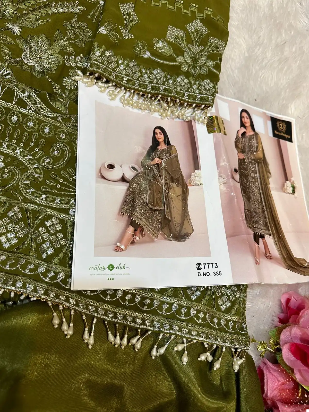 Ziaaz Code 385 Georgette Wholesale Pakistani Salwar Suit - Image 4