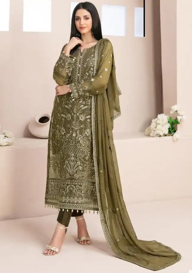 Ziaaz Code 385 Georgette Wholesale Pakistani Salwar Suit