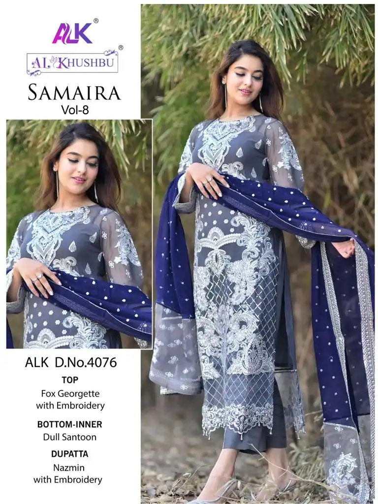 Al_Khushbu Samaira Vol-8 Georgette Wholesale Pakistani Suits Catalog — Wholesale Salwar Suits, MPA wholesale from Surat - Gallery Image 2