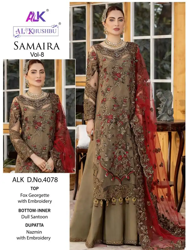 Al_Khushbu Samaira Vol-8 Georgette Wholesale Pakistani Suits Catalog — Wholesale Salwar Suits, MPA wholesale from Surat - Gallery Image 3