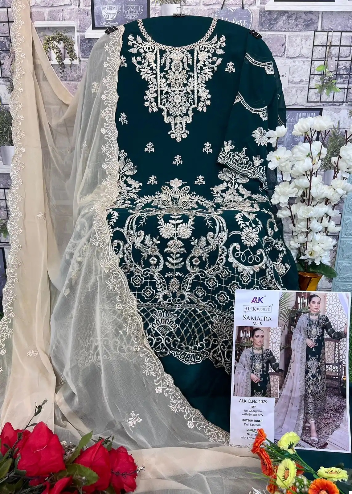 Al_Khushbu Samaira Vol-8 Georgette Wholesale Pakistani Suits Catalog — Wholesale Salwar Suits, MPA wholesale from Surat - Gallery Image 10