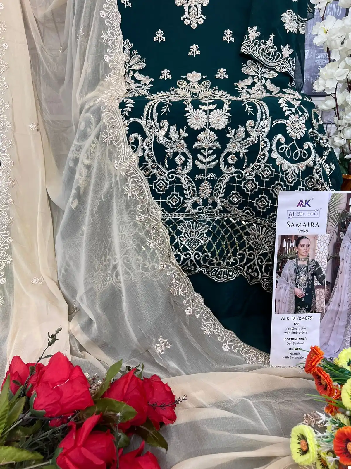 Al_Khushbu Samaira Vol-8 Georgette Wholesale Pakistani Suits Catalog — Wholesale Salwar Suits, MPA wholesale from Surat - Gallery Image 9