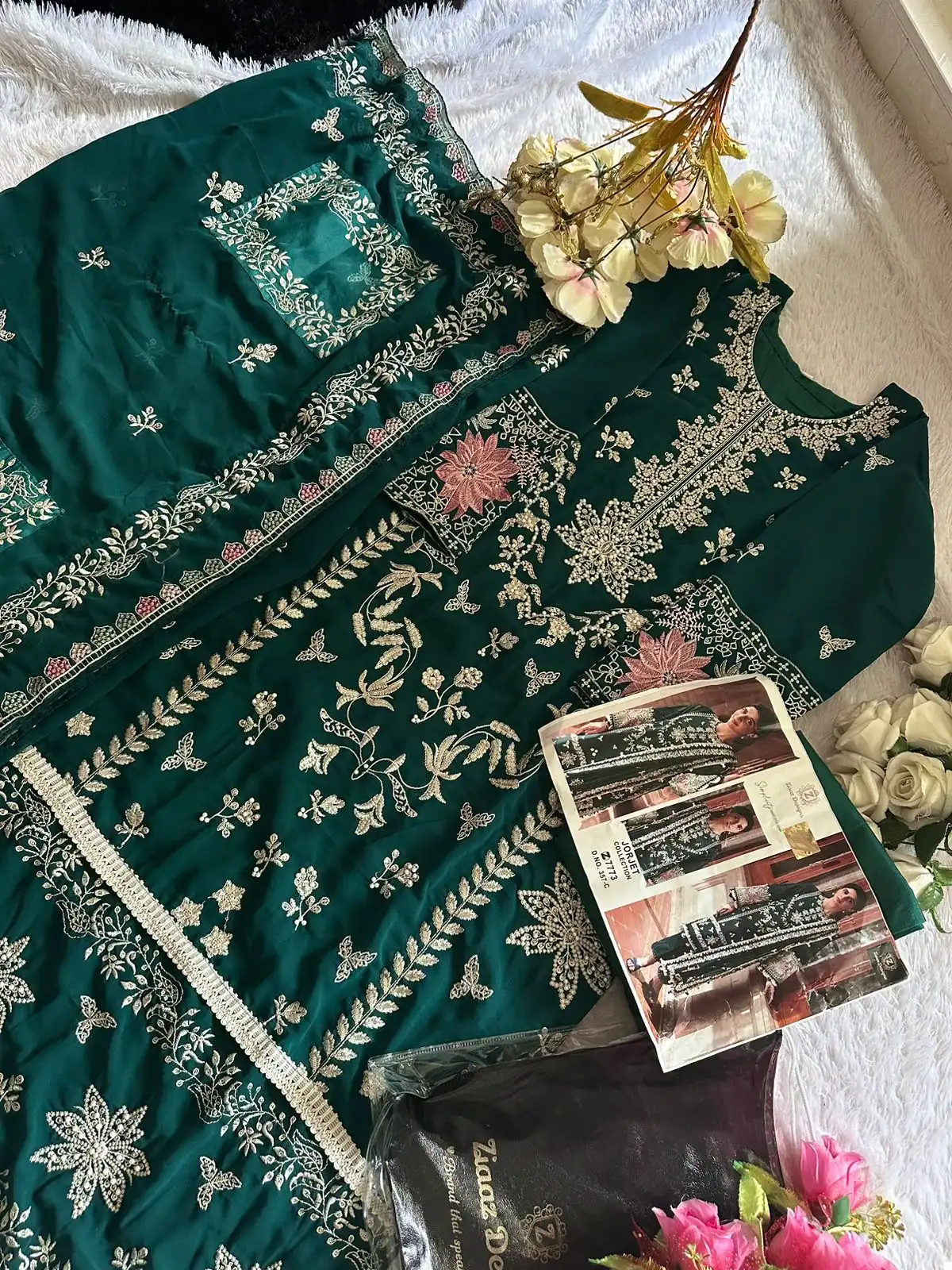 Ziaaz Code 357 Georgette Wholesale Pakistani Salwar Suit Catalog — Wholesale Salwar Suits, MPA wholesale from Surat - Gallery Image 4