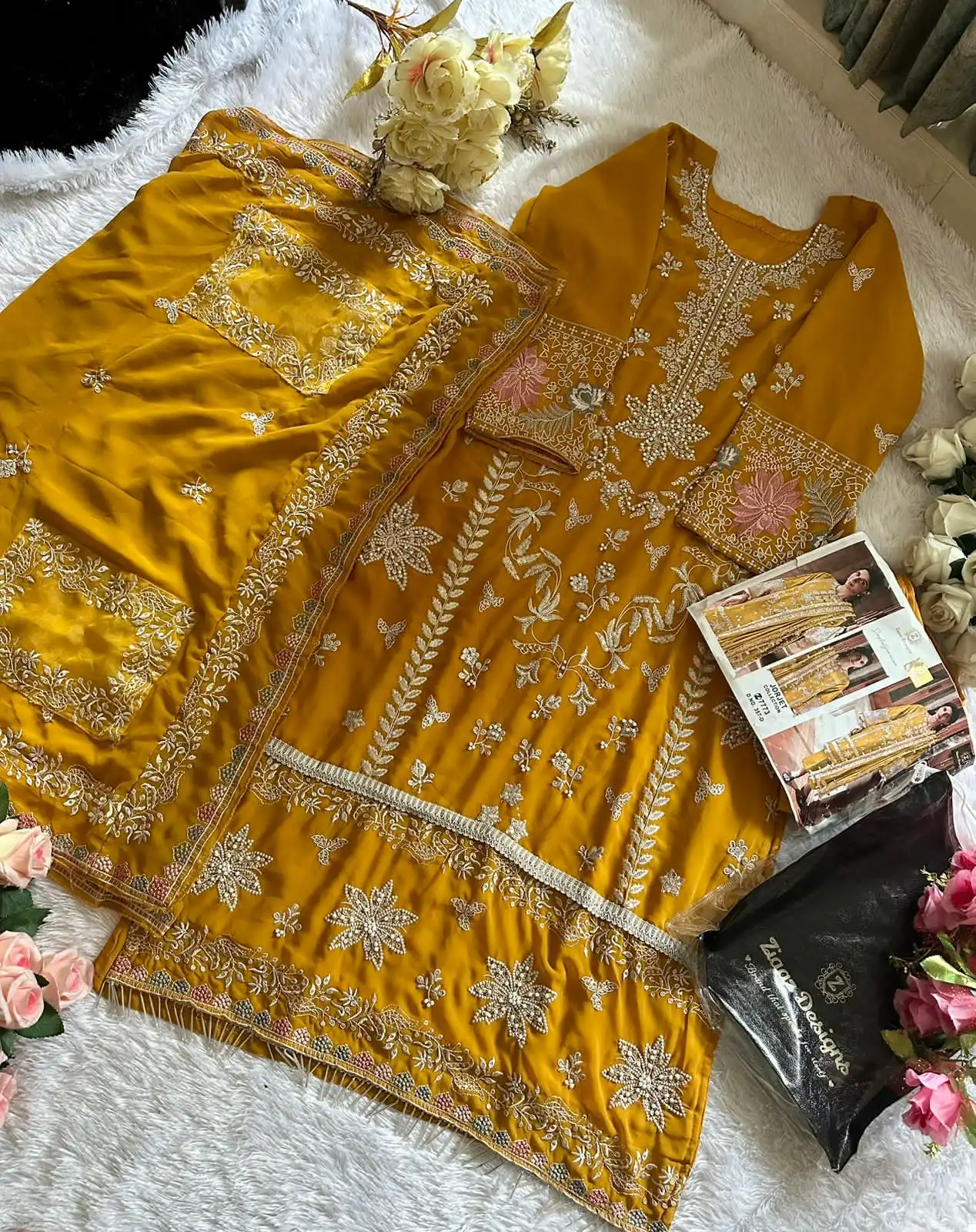 Ziaaz Code 357 Georgette Wholesale Pakistani Salwar Suit Catalog — Wholesale Salwar Suits, MPA wholesale from Surat - Gallery Image 5