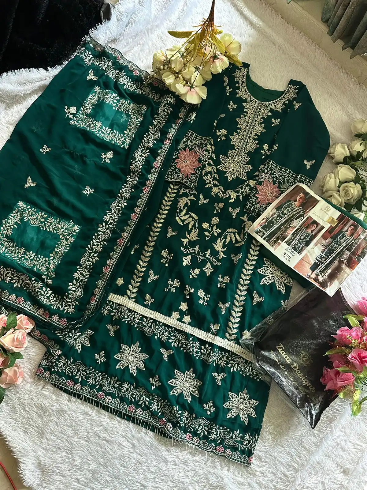 Ziaaz Code 357 Georgette Wholesale Pakistani Salwar Suit Catalog — Wholesale Salwar Suits, MPA wholesale from Surat - Gallery Image 6