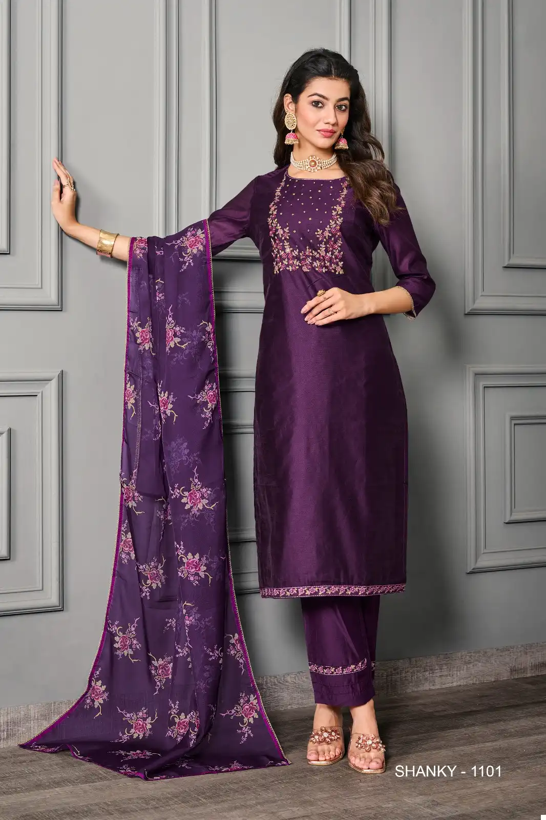 Jivora Shanky Premium Silky Cotton Wholesale Readymade Suits Catalog — Wholesale Salwar Suits, MPA wholesale from Surat - Gallery Image 3