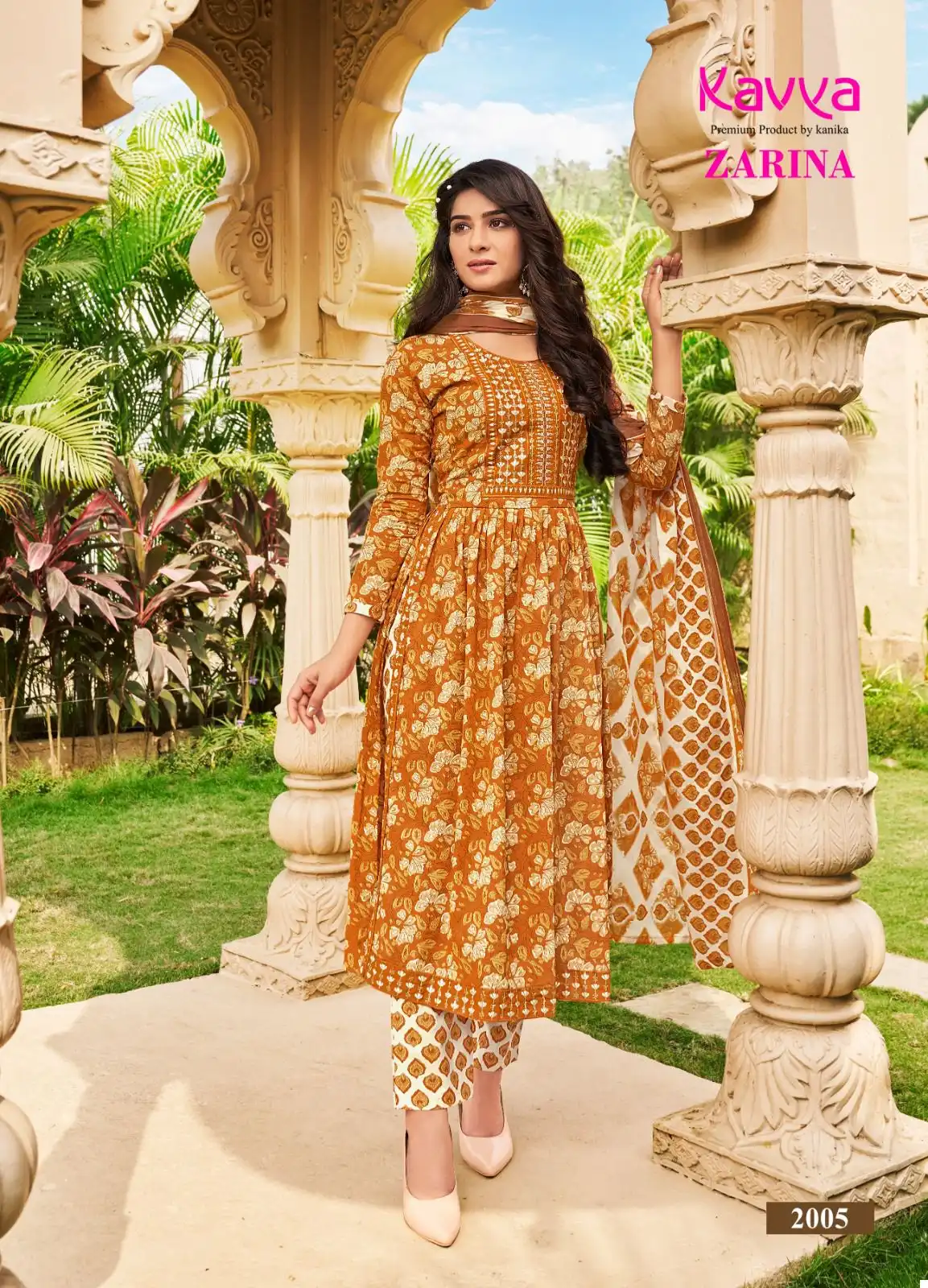 Kavya Zarina Vol 2 Pure Mal Cotton Wholesale Readymade Suits Catalog — Wholesale Salwar Suits, MPA wholesale from Surat - Gallery Image 2