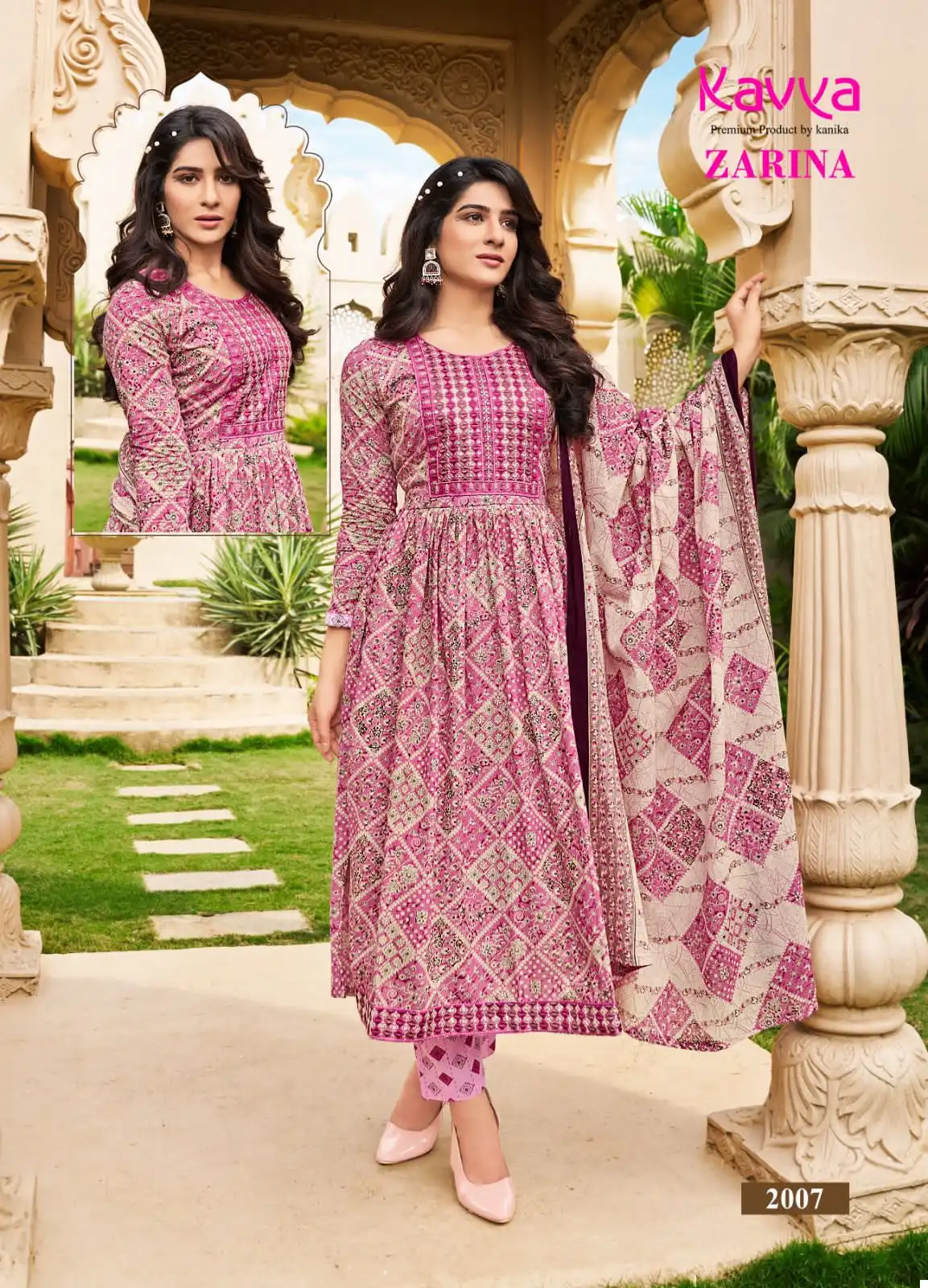 Kavya Zarina Vol 2 Pure Mal Cotton Wholesale Readymade Suits Catalog — Wholesale Salwar Suits, MPA wholesale from Surat - Gallery Image 3