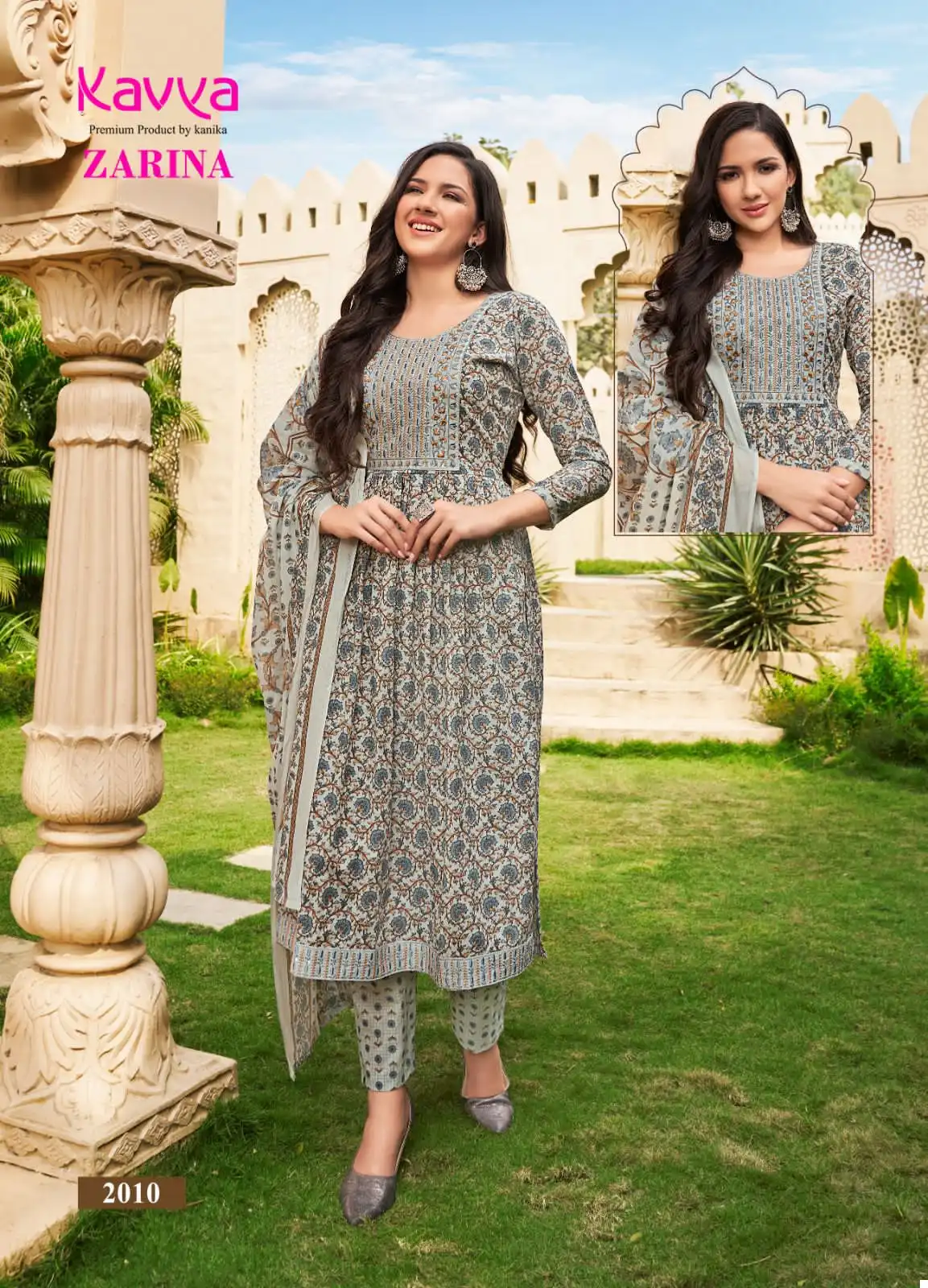 Kavya Zarina Vol 2 Pure Mal Cotton Wholesale Readymade Suits Catalog — Wholesale Salwar Suits, MPA wholesale from Surat - Gallery Image 5
