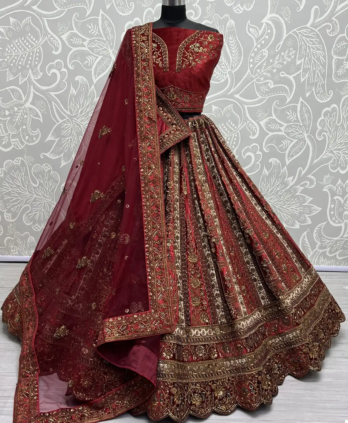 Anjani Art 2625A To 2625D Velvet Wholesale Lehenga Catalog