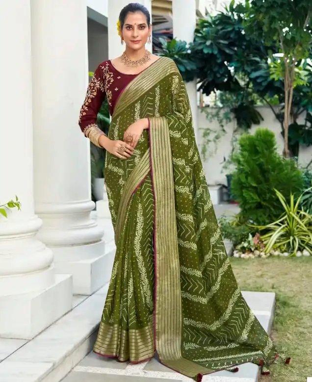 5D Designer Abhijeet 2 Soft Nilgiri Chiffon Wholesale Sarees Catalog