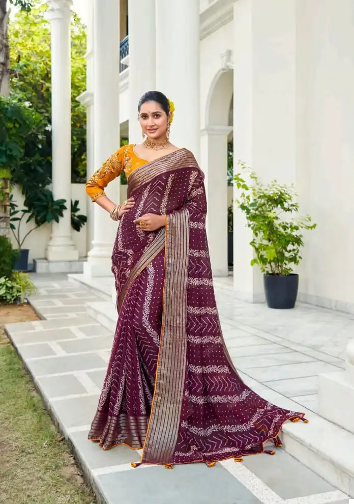 5D Designer Abhijeet 2 Soft Nilgiri Chiffon Wholesale Sarees Catalog - Image 6