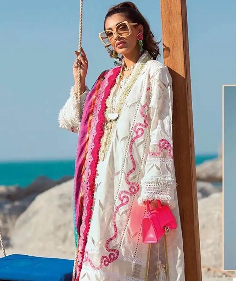 Zarqash Aziz Luxury Lown Cotton Wholesale Pakistani Salwar Suit Catalog