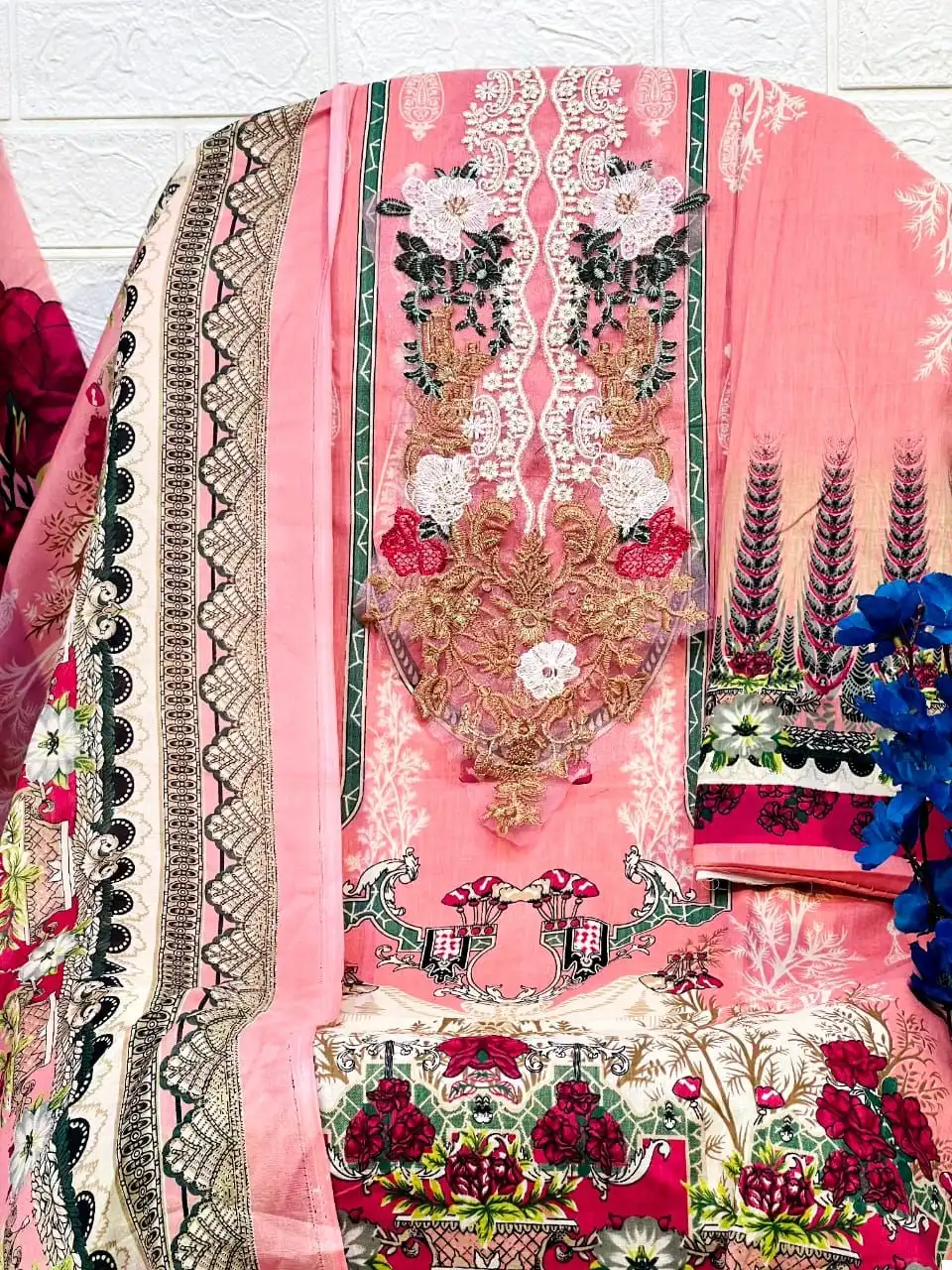 Aasha Ayezal Vol-1 Pure Cotton Wholesale Pakistani Suit Catalog - Image 7