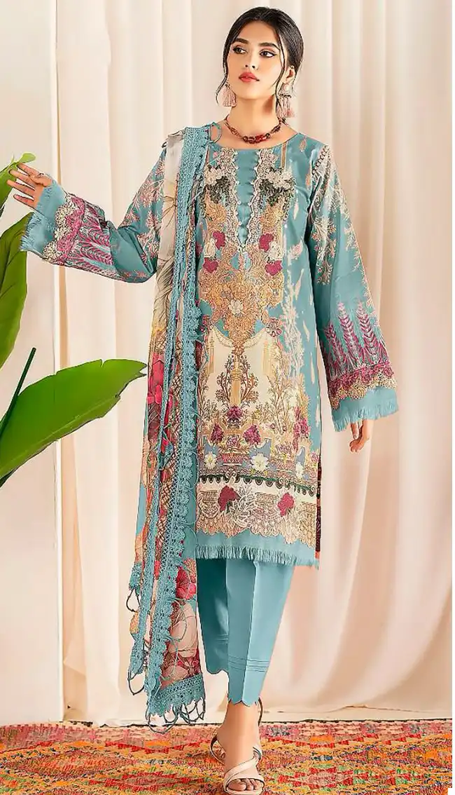 Aasha Ayezal Vol-1 Pure Cotton Wholesale Pakistani Suit Catalog - Image 2