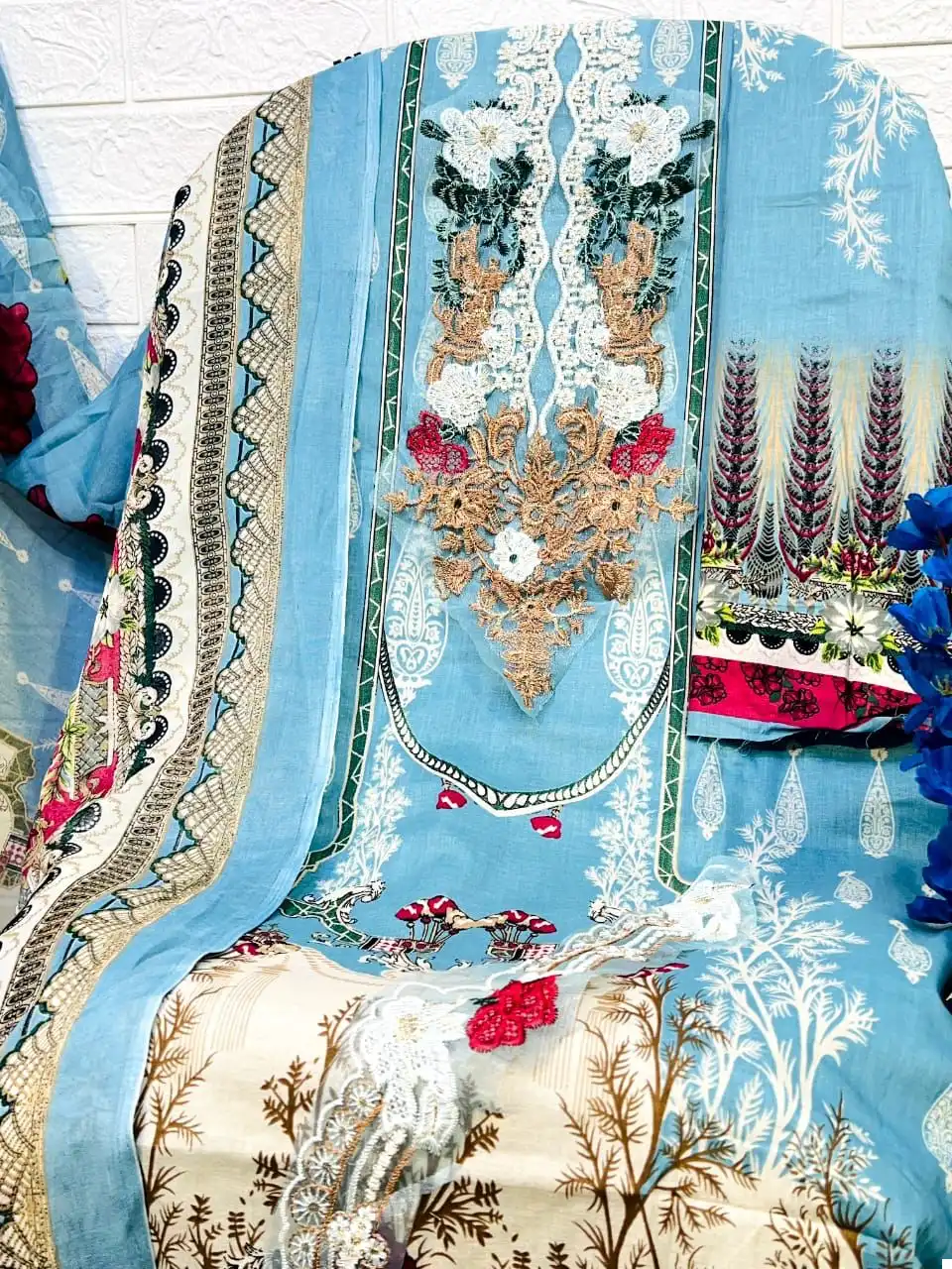 Aasha Ayezal Vol-1 Pure Cotton Wholesale Pakistani Suit Catalog - Image 9