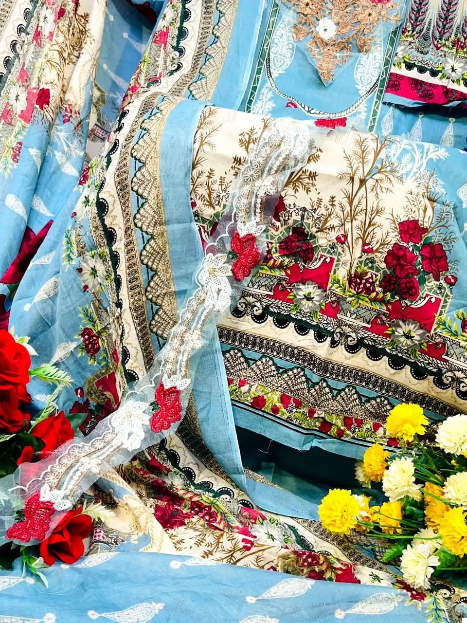 Aasha Ayezal Vol-1 Pure Cotton Wholesale Pakistani Suit Catalog - Image 10