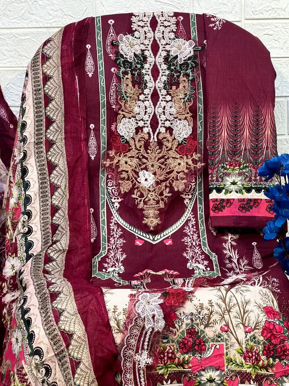 Aasha Ayezal Vol-1 Pure Cotton Wholesale Pakistani Suit Catalog - Image 4