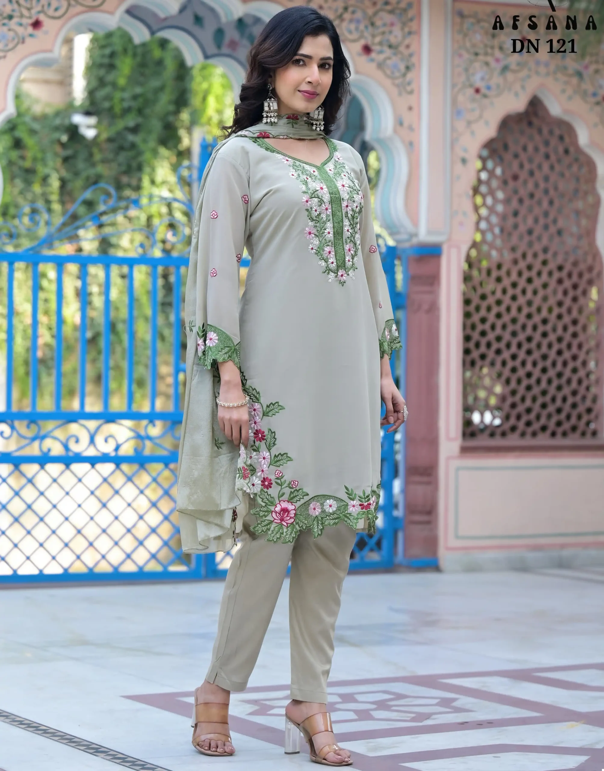 Afsana 121 Faux Georgette Wholesale Pakistani Readymade Salwar Suit Catalog
