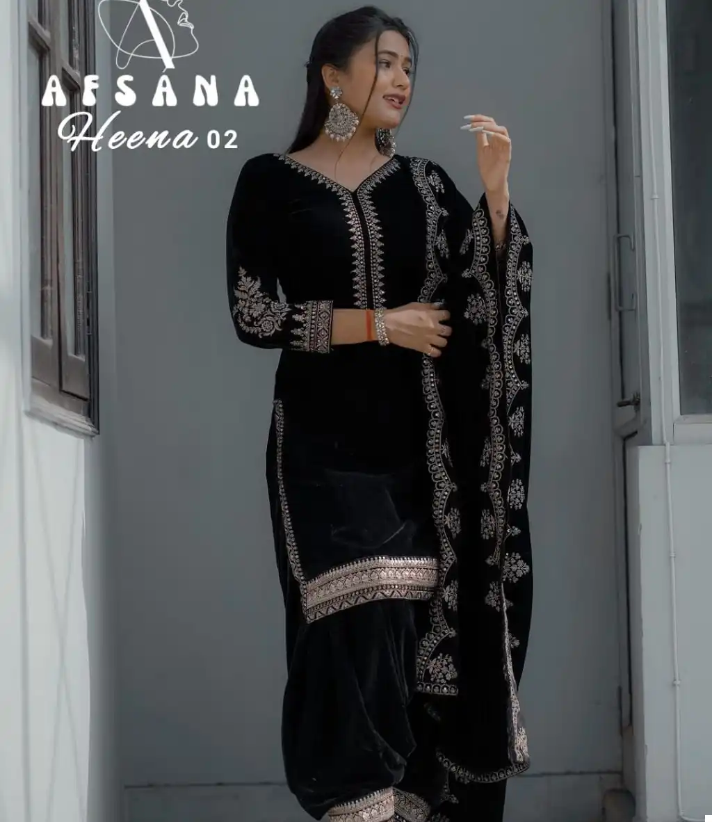 Afsana Heena 2 Heavy Velvet Wholesale Pakistani Readymade Salwar Suit Catalog
