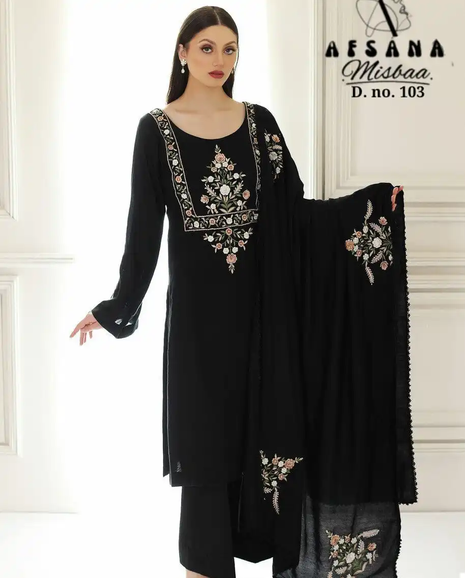 Afsana Misbaa Hit Faux Georgette Wholesale Pakistani Readymade Salwar Suit Catalog