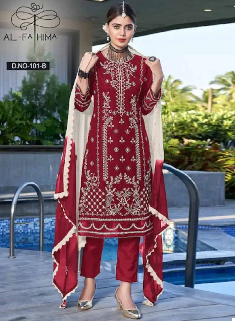 Vardan Ethnic Al Fatima Afreen Design No 101 Heavy Georgette Wholesale Designer Salwar Suit Catalog