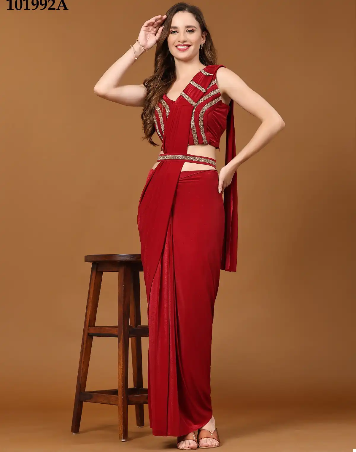 Amoha 101992 Imported Crystle Wholesale Readymade Sarees Catalog