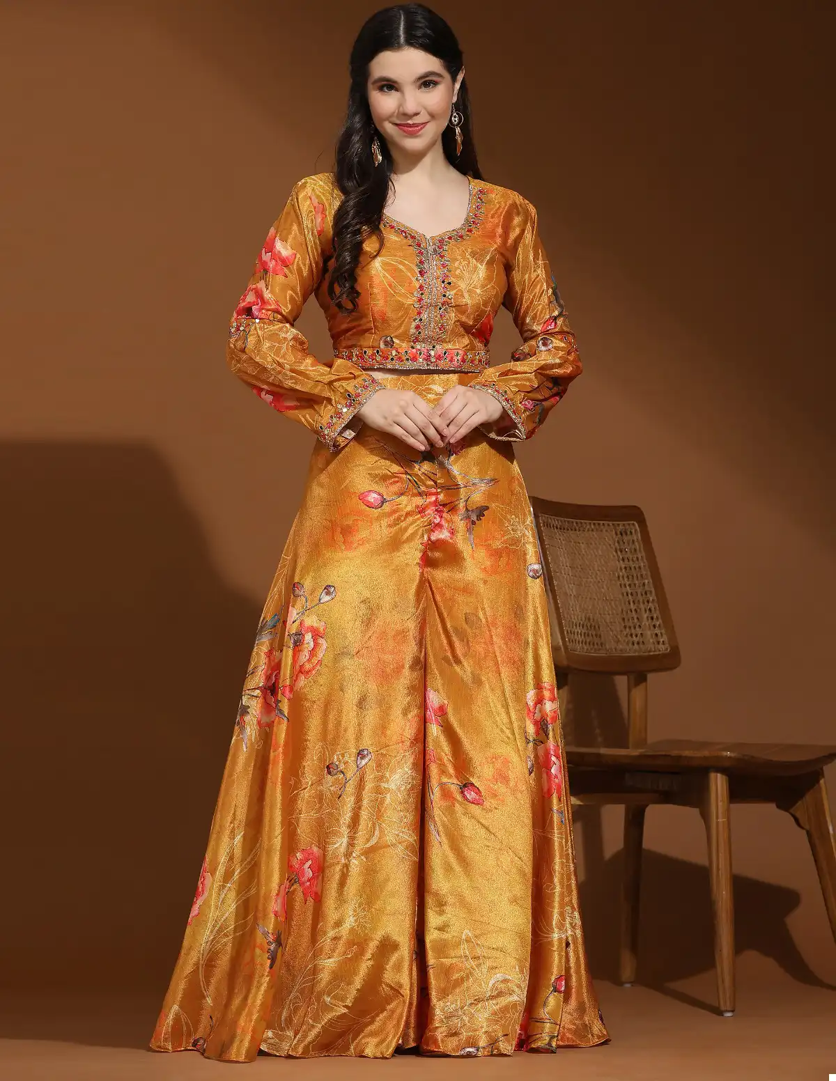 Amoha C345 Printed Top Wholesale Top with Plazzo