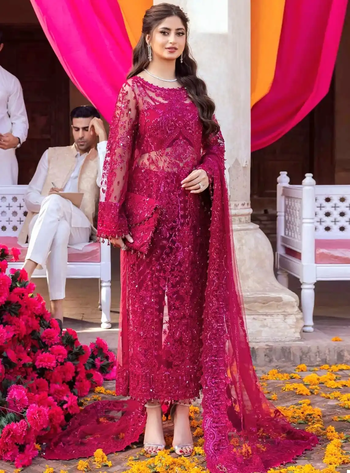 Anamsa 278 Heavy Pure Faux Georgette Wholesale Pakistani Salwar Suit